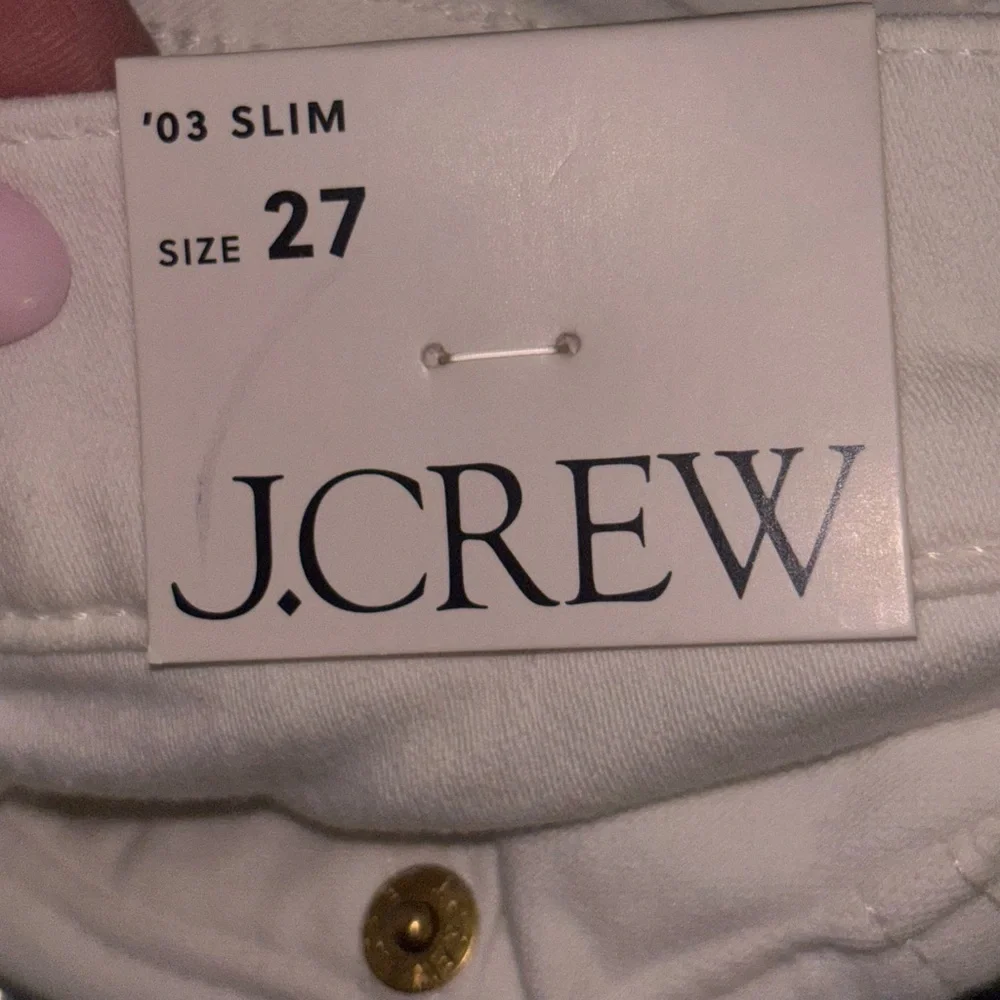 NWT J.Crew White Denim Slim Fit Jeans Size 27 Casual Closet Staple Preppy